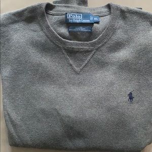 Mens Gray Polo by Ralph Lauren Pullover
